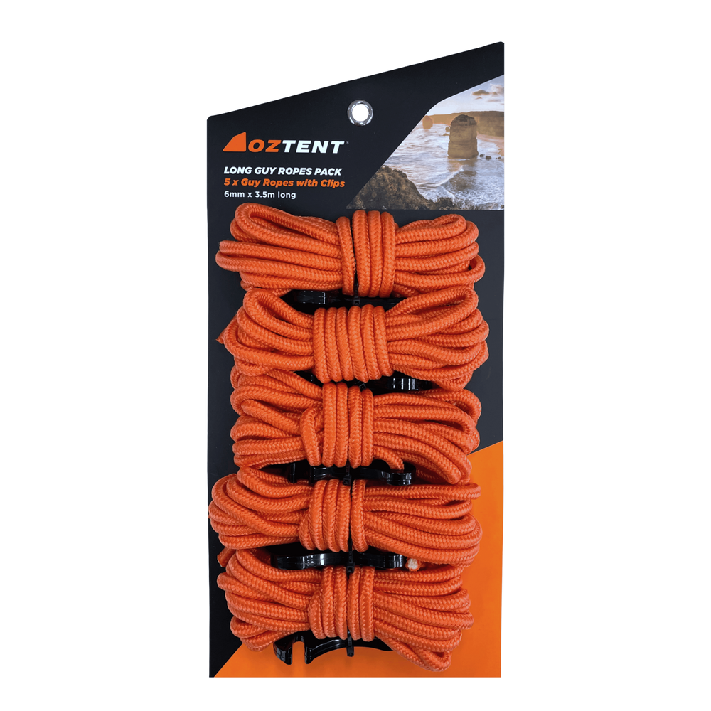 Oztent Long Guy Rope with Clip 5 Pack