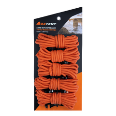 Oztent Long Guy Rope with Clip 5 Pack