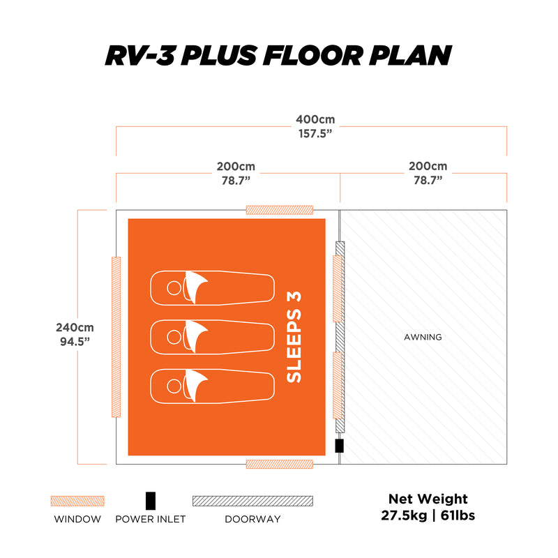Oztent RV-3 Plus 30 Second Tent