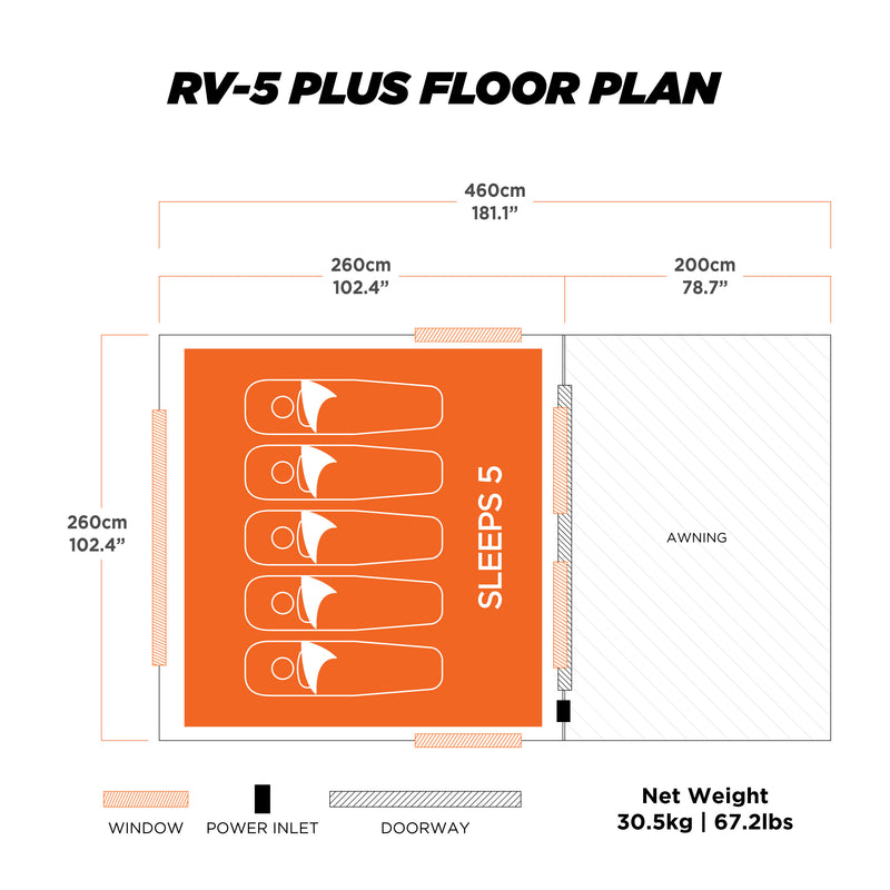 Oztent RV-5 Plus 30 Second Tent